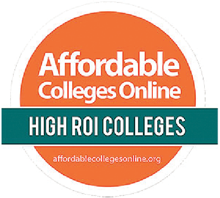 Affordable Colleges online High ROI Colleges badge
