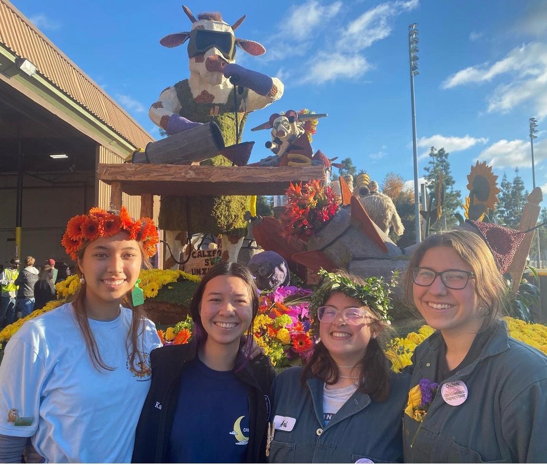 Avi McManus and friends at the Rose Parade