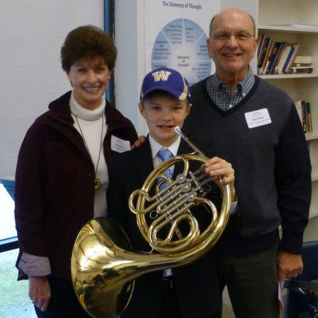 Nate poses with his grandparents