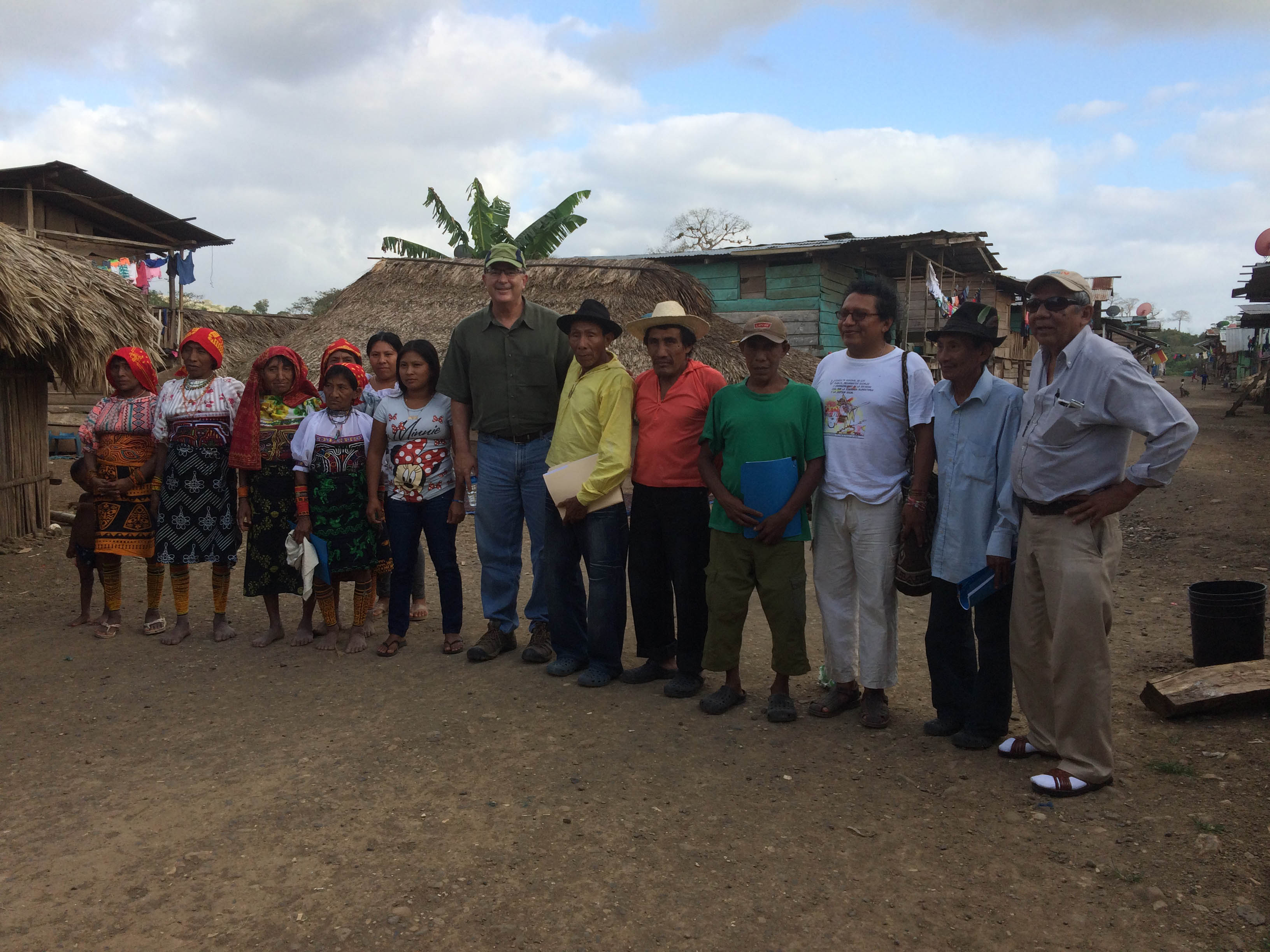 Williams with indigenous leaders in Panama