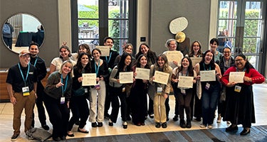 Mustang Media Group celebrates their awards.