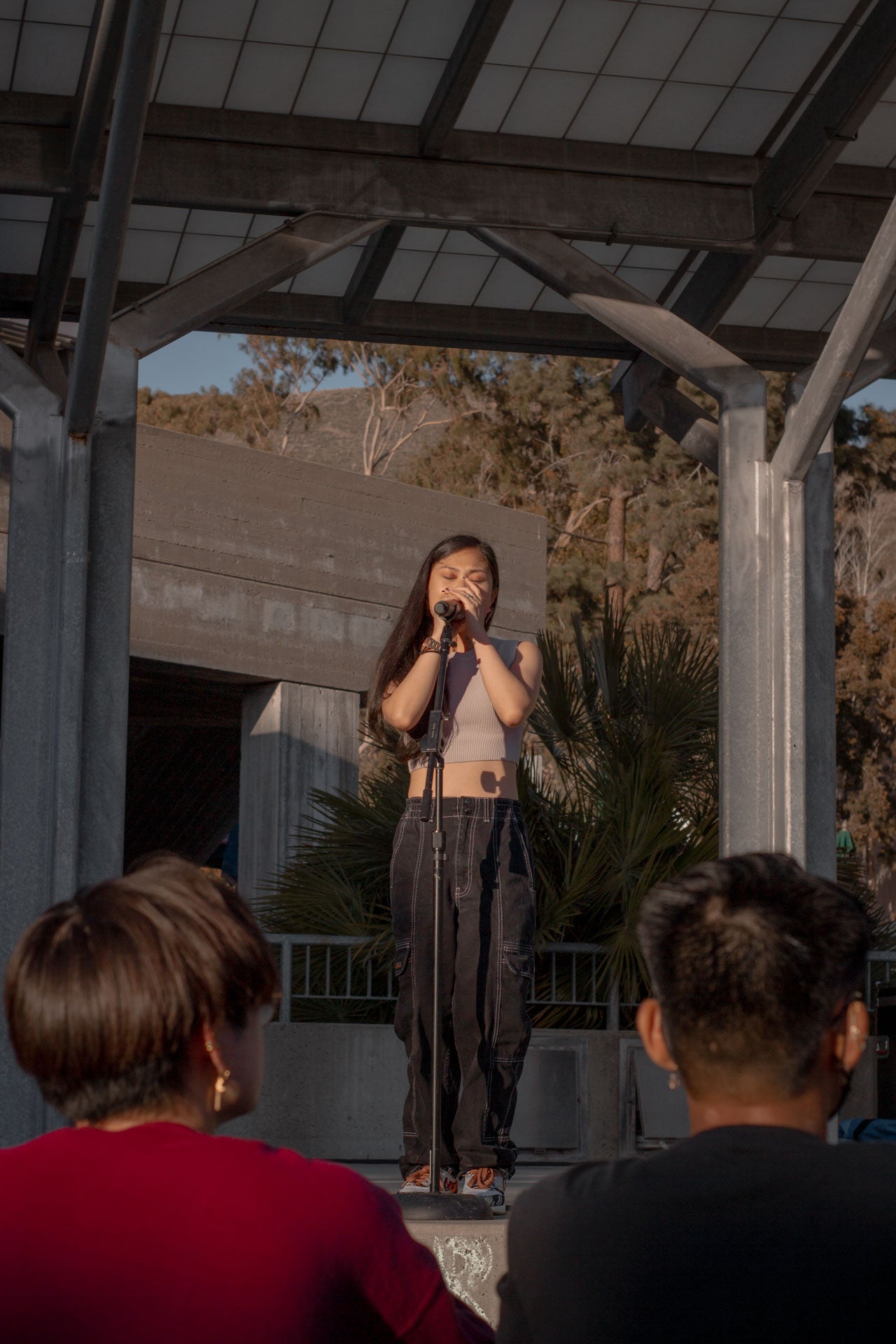 Ruby Ibarra performing on the University Union Stage Ruby Ibarra performing on the University Union Stage
