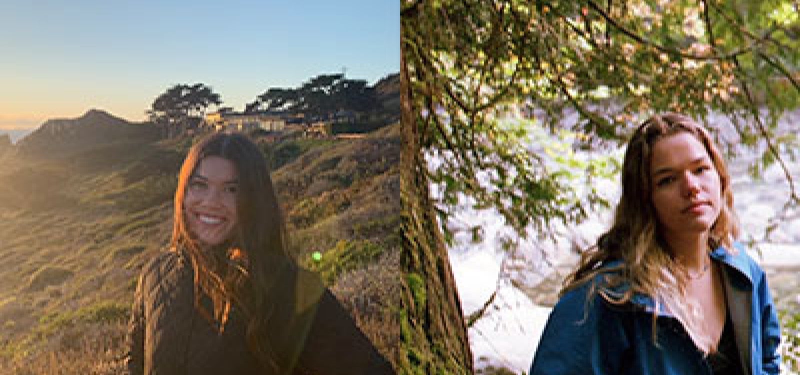 Photos of the two research competition participants