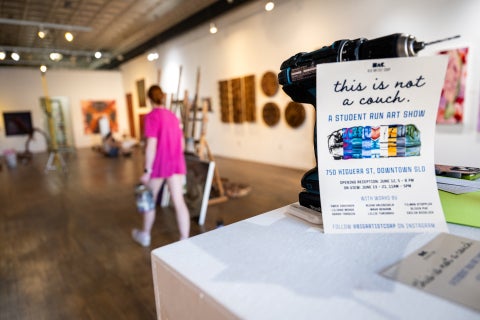 "This is not a couch" exhibit flyer