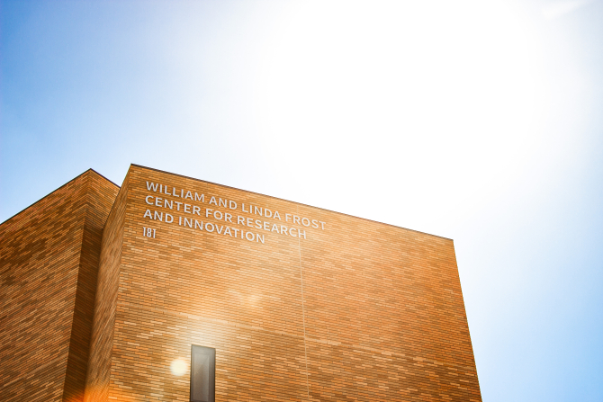 School with sun shinning on it. 