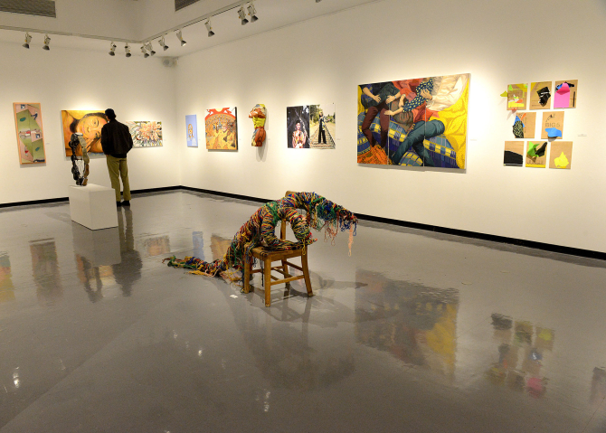 Art Gallery with pictures on walls