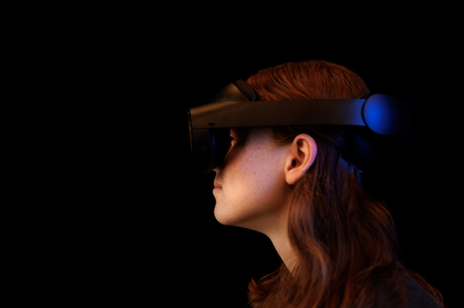 Inside the Expressive Technology Studios with assistant professor Julie Herndon (ET Studios Director of Audio & Music Tech), professor Michael Haungs (ET Studios Director of Computing, MOCAP & VR) and music student Alyse Murray.