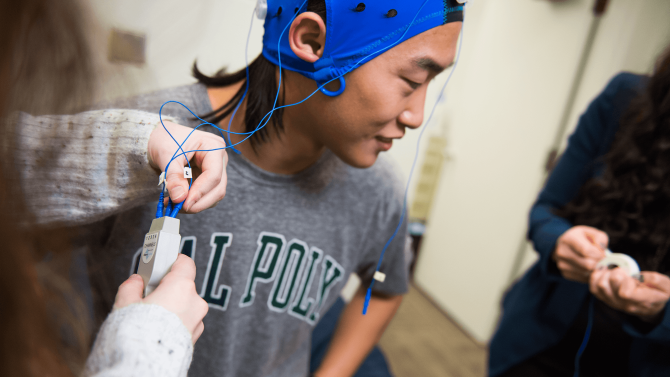 Psychology students performing a sleep study
