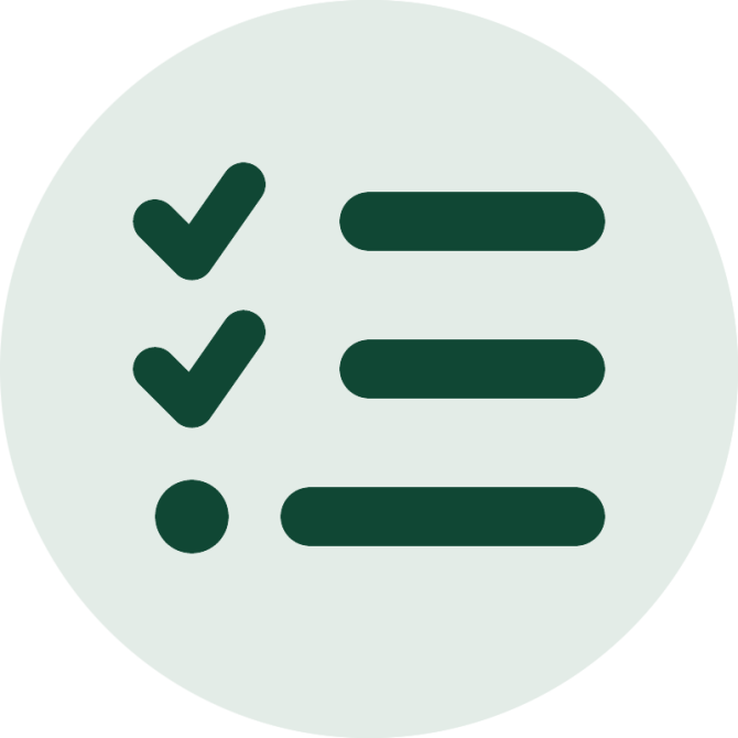 list icon for major requirements