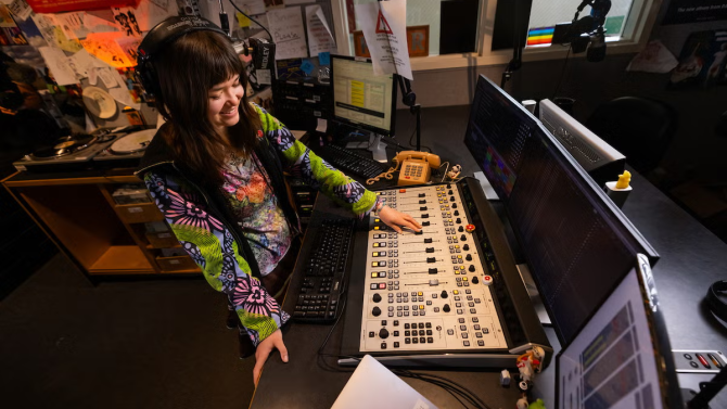 Student DJ at KCPR